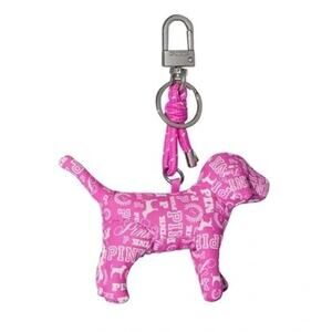 Victoria's Secret PINK micro dog keychain pink gossip